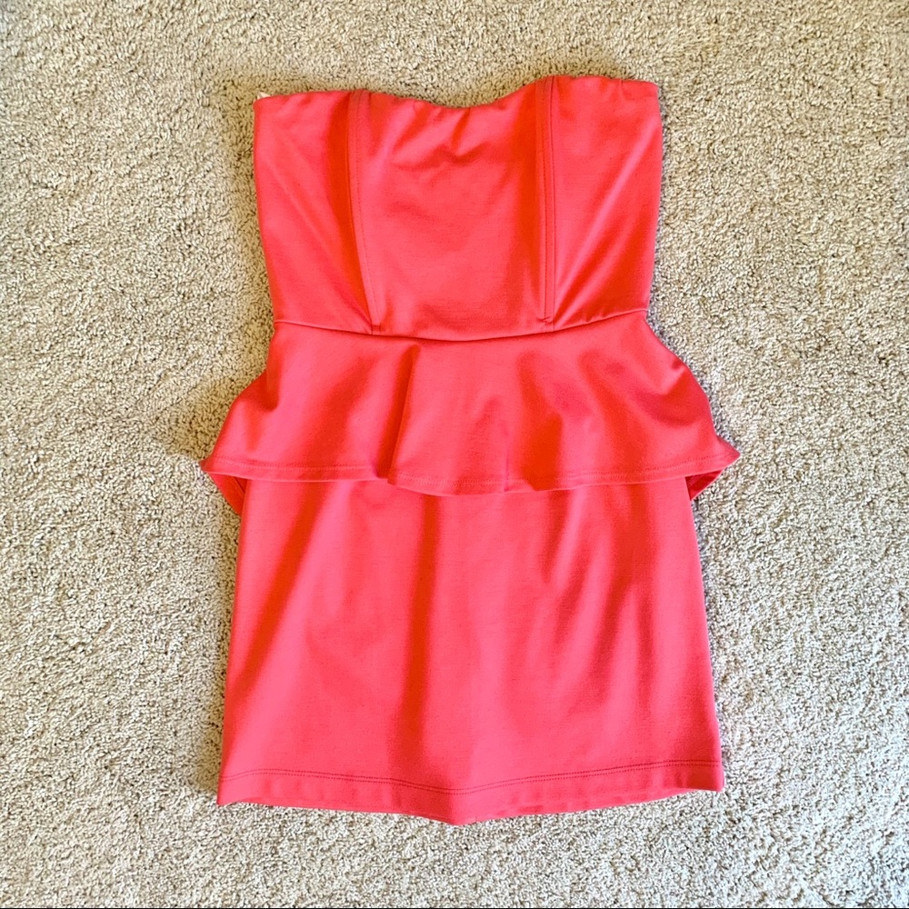 Foreign Exchange Sweetheart Peplum Mini Dress